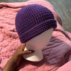 Purple Crochet Beanie